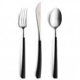 Set of 24 pieces noor Cutipol Black and brushed stainless steel