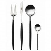 "Goa" cutlery set, Cutipol, stainless steel - black handle